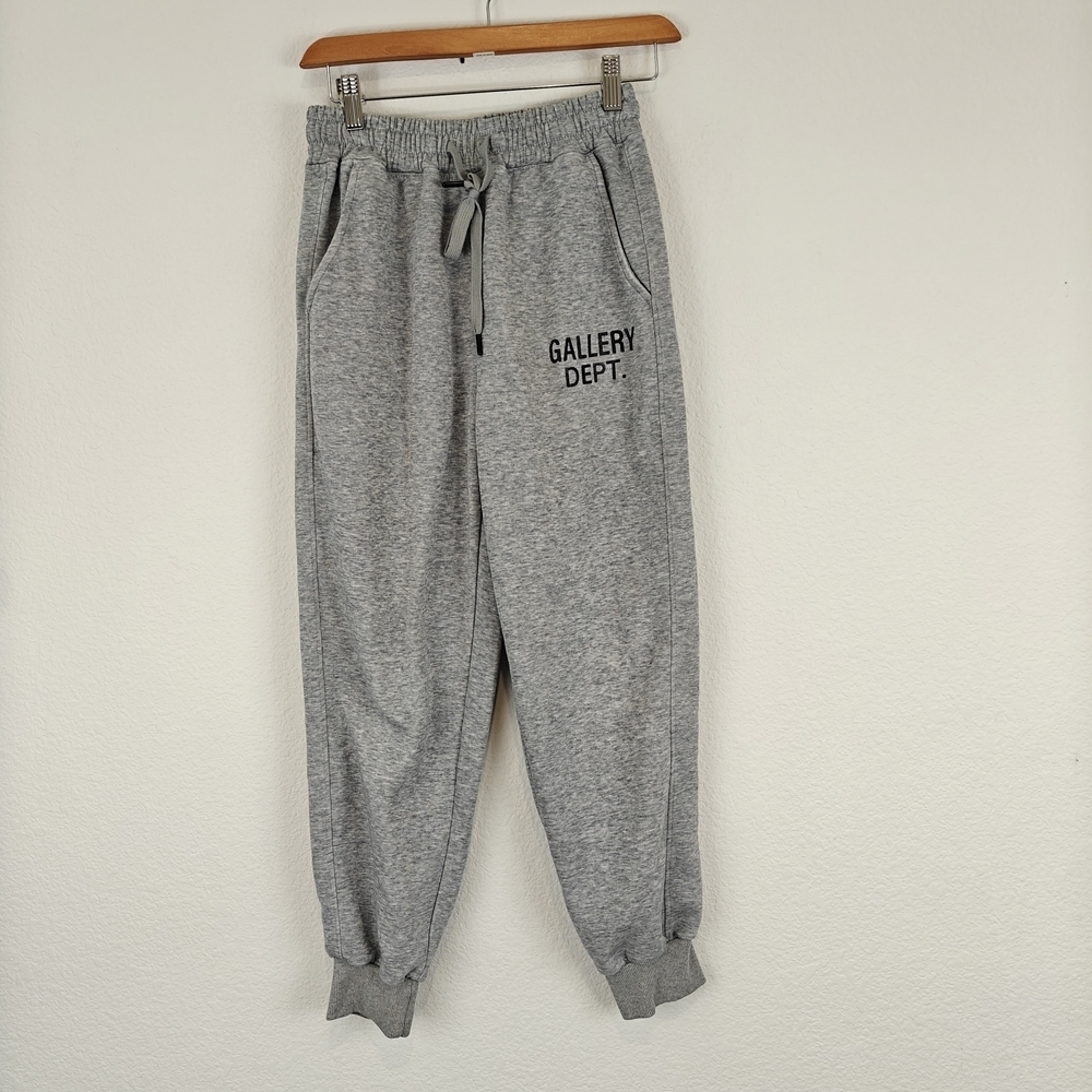 Gallery Dept. GD English Logo Drawstring Sweatpants 'Heather Grey' Sz SM Unisex